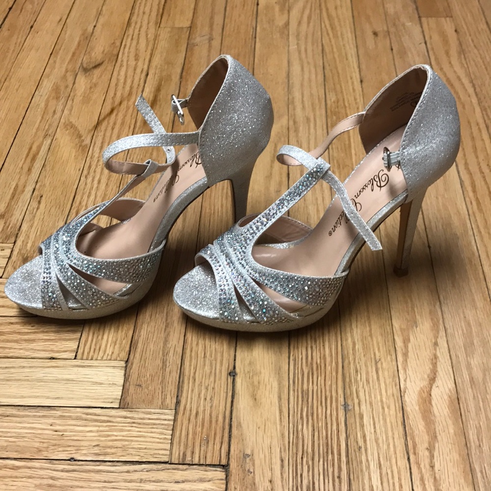 Silver Sparkle Formal Shoes